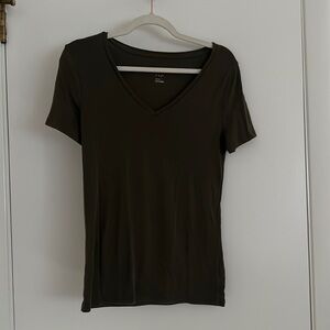 A New Day olive green v neck top